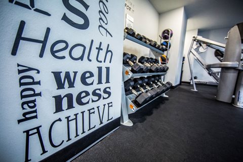 Rittenhouse Row Apartments Resident Fitness Center with free weights